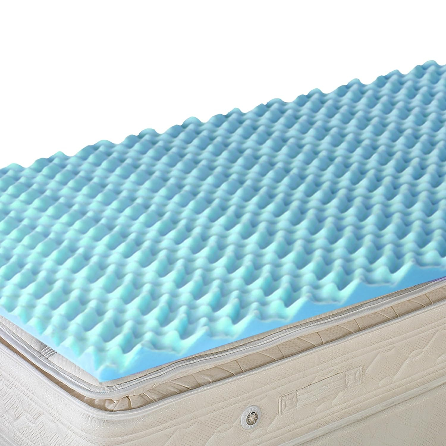 DMI Foam Mattress Topper, Egg Crate Foam Pad, Full Size Mattress, 50 x 72 x 2