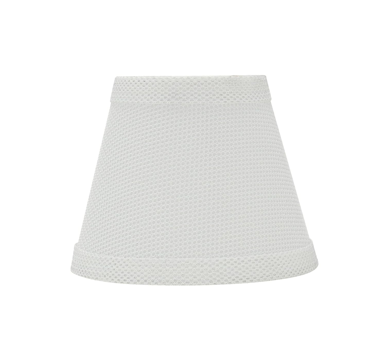 Aspen Creative 32066-2 Small Hardback Empire Shape Chandelier Clip-On Lamp Shade Set (2 Pack), Transitional Design in White, 5" bottom width (3" x 5" x 4")