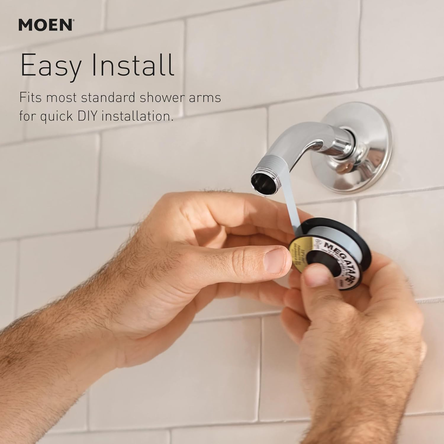 Moen Engage Magnetix Chrome 3.5-Inch Six-Function Detachable Handheld Showerhead with Magnetic Docking System, 26100