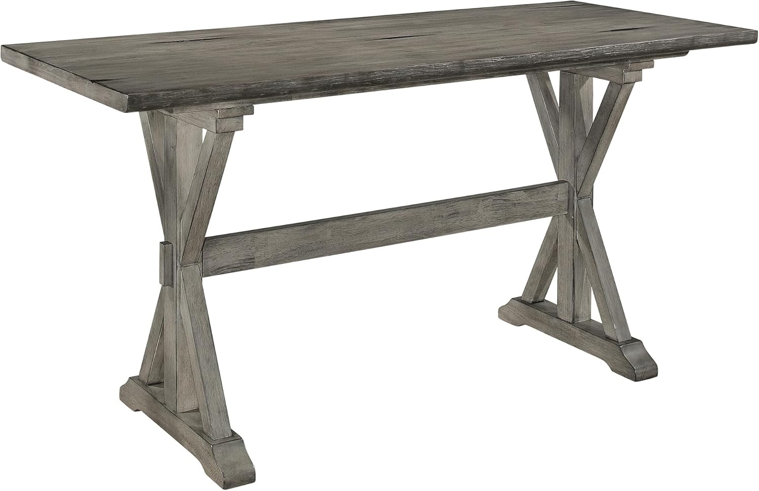 Lexicon Amsonia Solid Wood Counter Height Dining Room Table in Distressed Gray