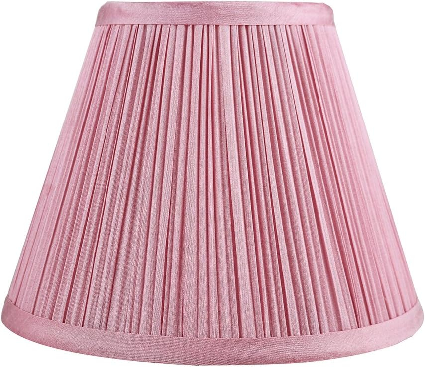 Urbanest Softback Mushroom Pleated Lamp Shade, 5x9x7", Pink