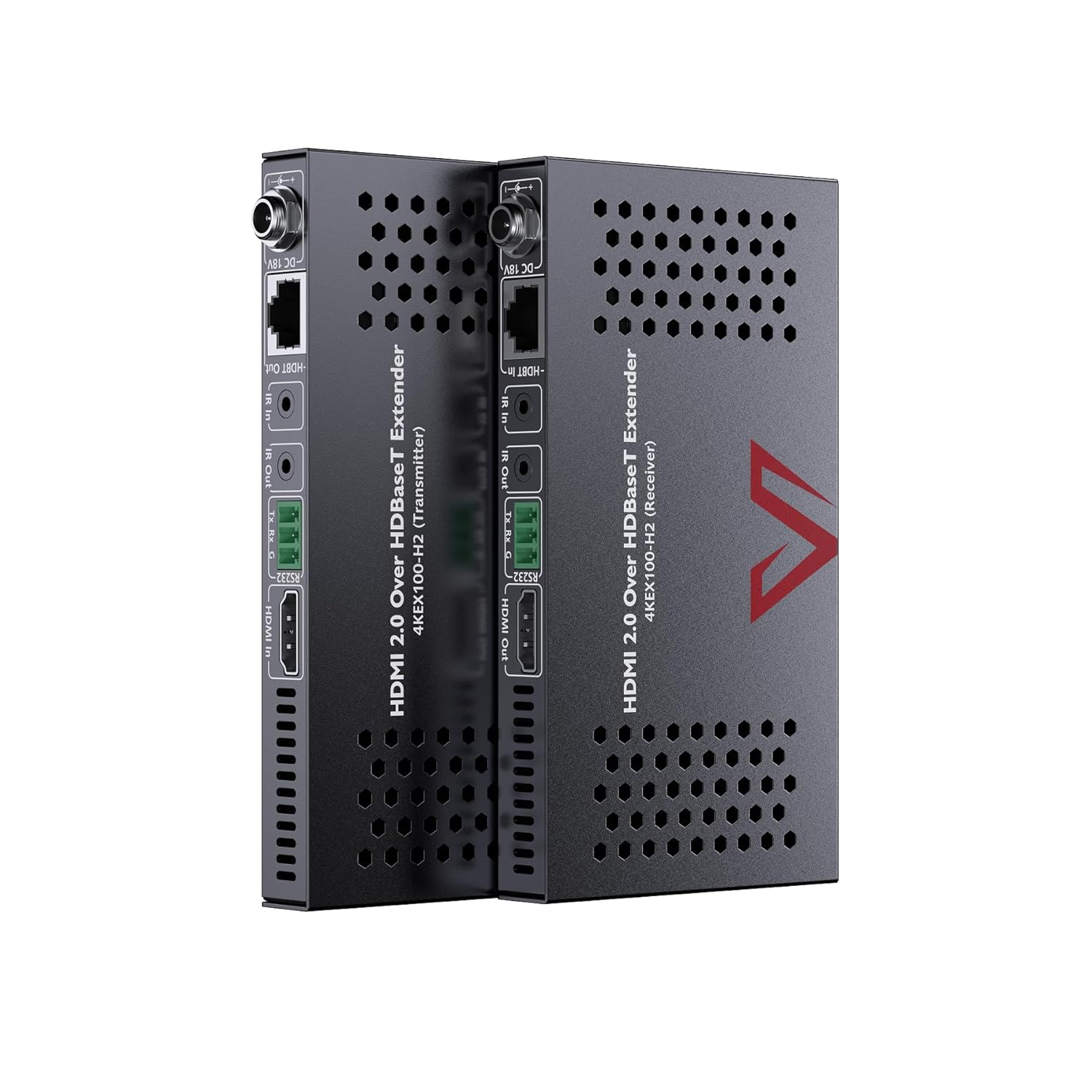 AV Access HDBaseT 4K HDMI Extender Over Cat5e/6/6a/7 4K@60Hz 130ft, 1080P@60Hz 230ft, HDR10+, HDMI 2.0 YUV4:4:4, UltraHD, HDCP 2.2, 18Gbps, Plug & Play, IR Return & PoE, Smart EDID(4KEX70-H2)
