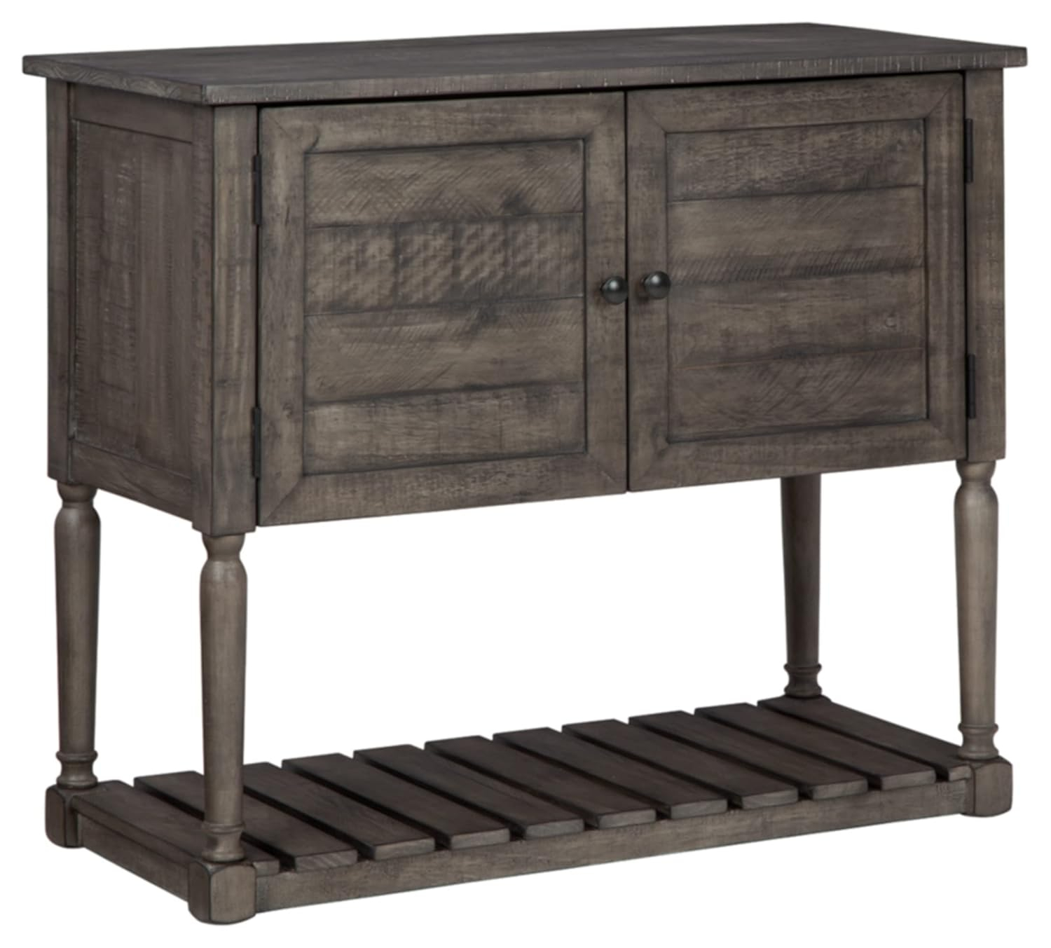 Signature Design by Ashley Casual Lennick Accent Cabinet  Antique Gray