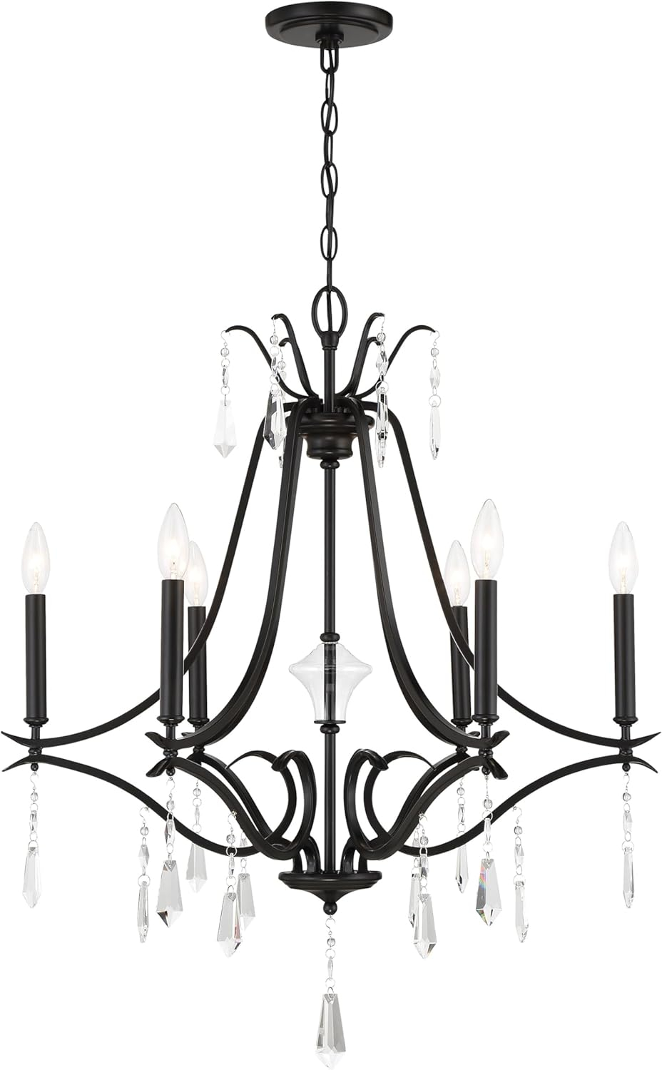 4446-66A-Minka Lavery-Laurel Estate - 6 Light Chandelier-31.75 Inches Tall and 26.75 Inches Wide-Coal Finish    -Traditional Installation