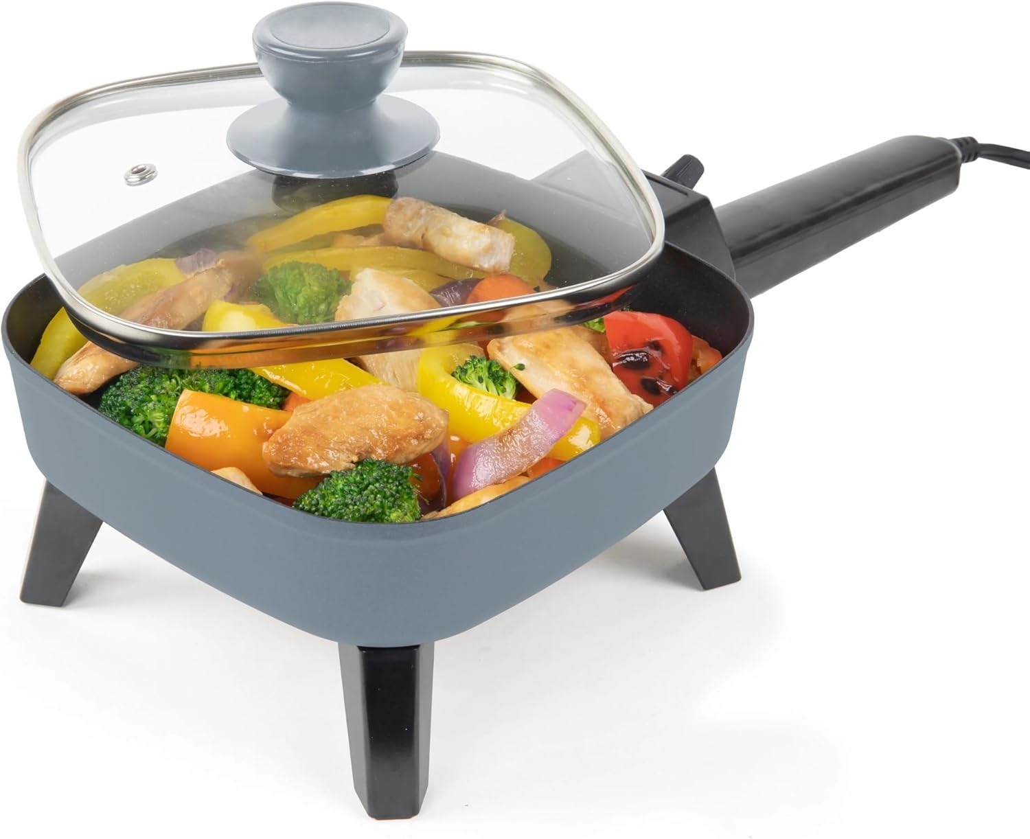 MyMini Electric Skillet, 7 Inch, Gray