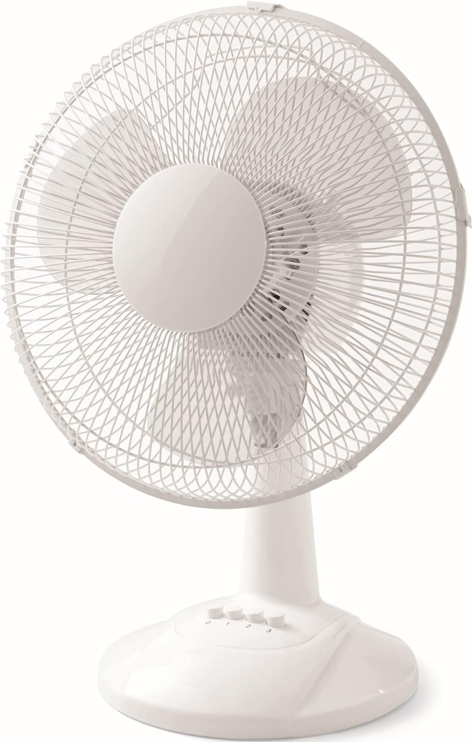Mainstays 12" 3-Speed Oscillating Table Fan, FT30-8MBW, New, White