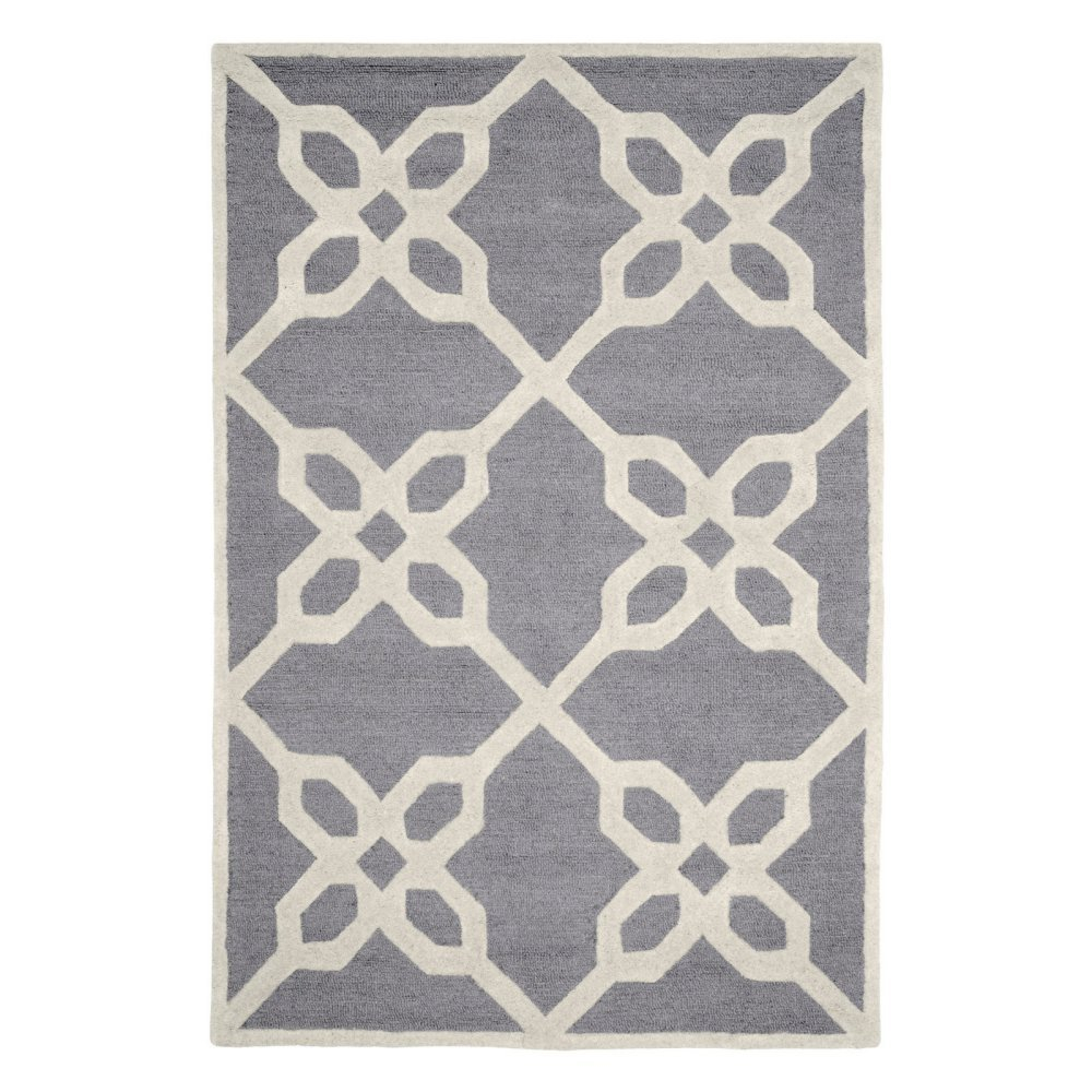Cambridge CAM722 Tufted Indoor Area Rug - Dark Grey/Ivory - 8'x10' - Safavieh