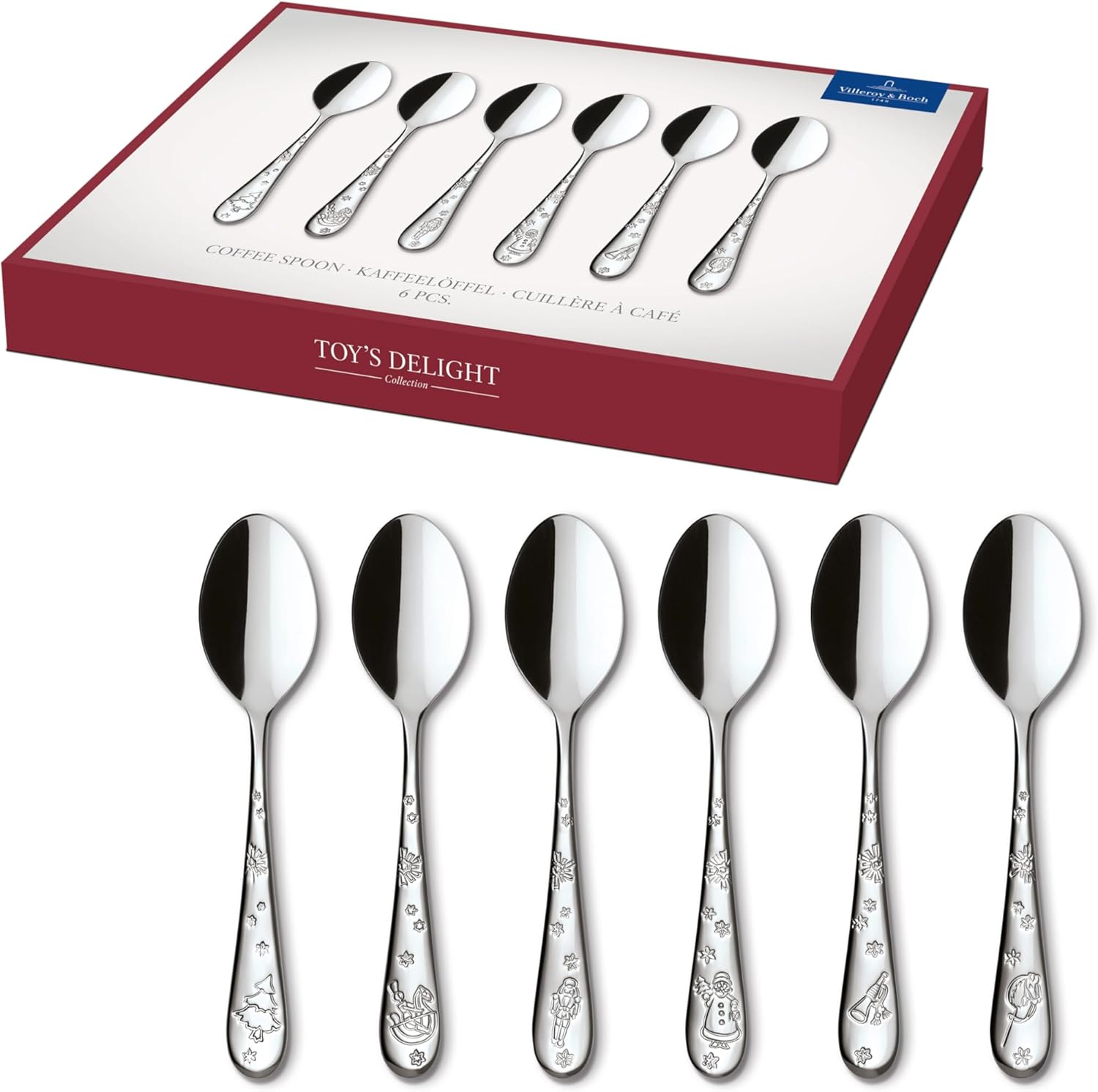 Villeroy & Boch – Toy's Delight Coffee Spoon Cutlery Set for 6 People, 6 Pieces, Dishwasher-Safe, rustproof, Cutlery Set, Spoon Set, Stainless Steel Cutlery Set