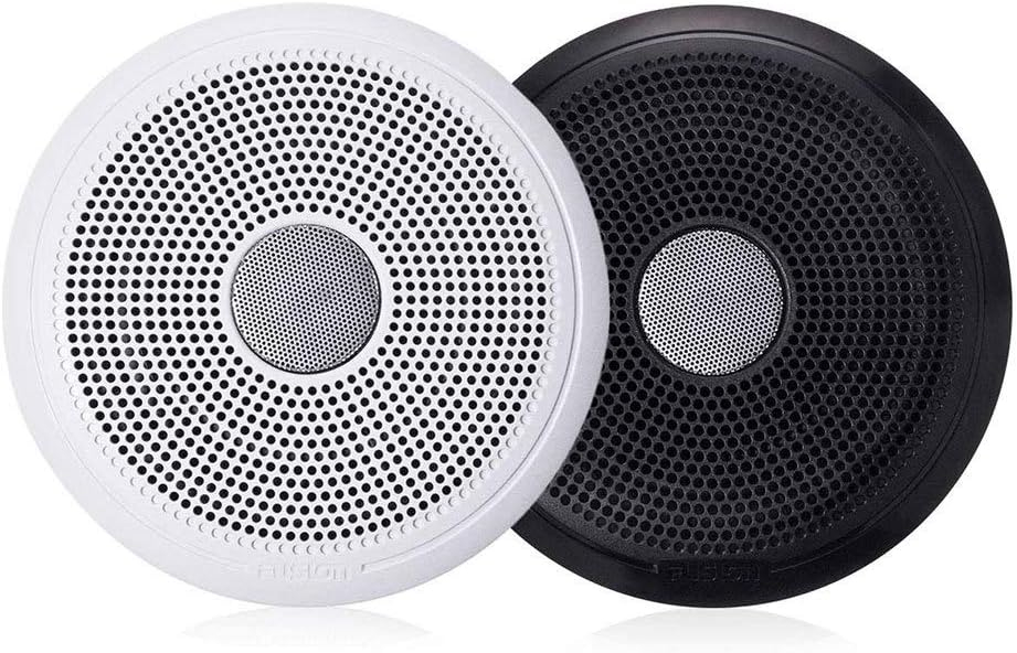 Fusion XS-F65CWB XS Series 6.5" 200 Watt Round Marine Speakers - White & Black (Pair)