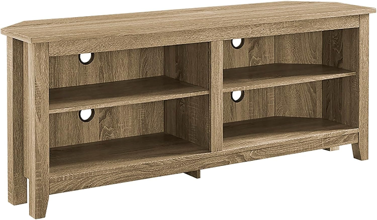 Woven Paths Transitional Corner TV Stand for TVs up to 65", Driftwood