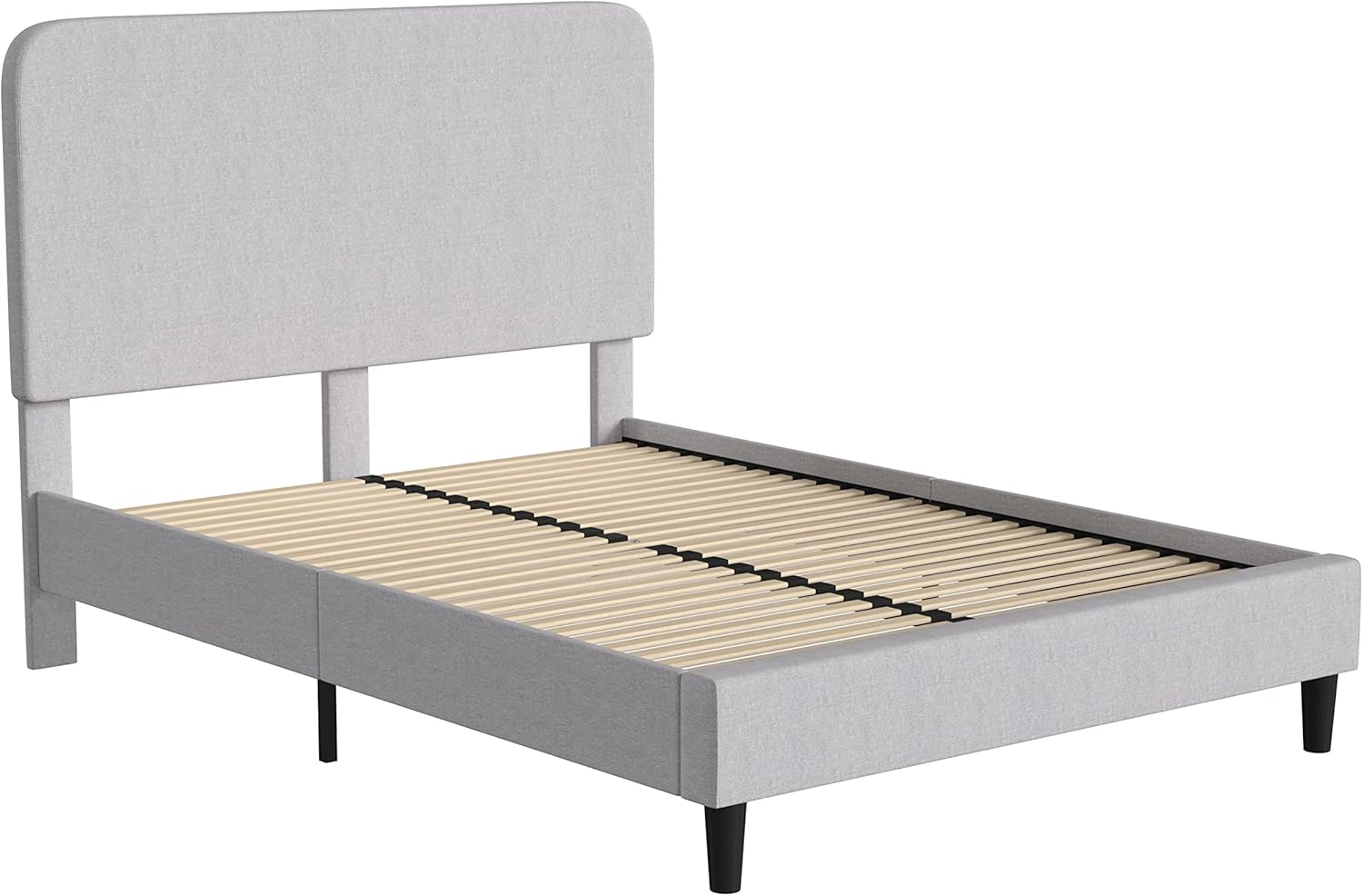 Flash Furniture Addison Fabric Upholstered Platform Bed, Light Grey, Queen