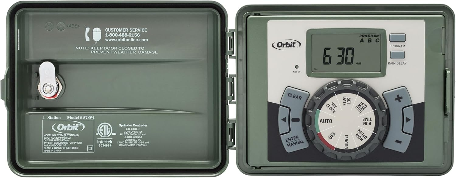 Orbit 4-Station Indoor/Outdoor Controller Grn (WT15)