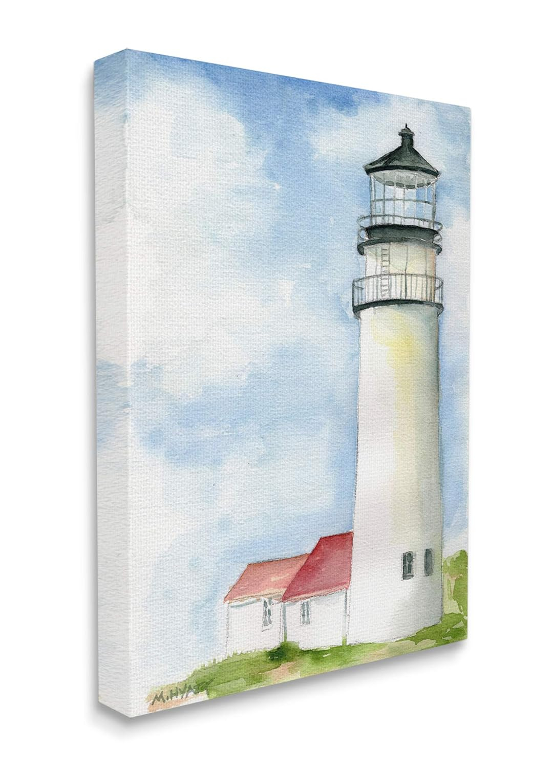 Stupell Industries Highland Lighthouse Nautical Coast Architecture Canvas Wall Art, 24 x 30, Design by Melissa Hyatt LLC