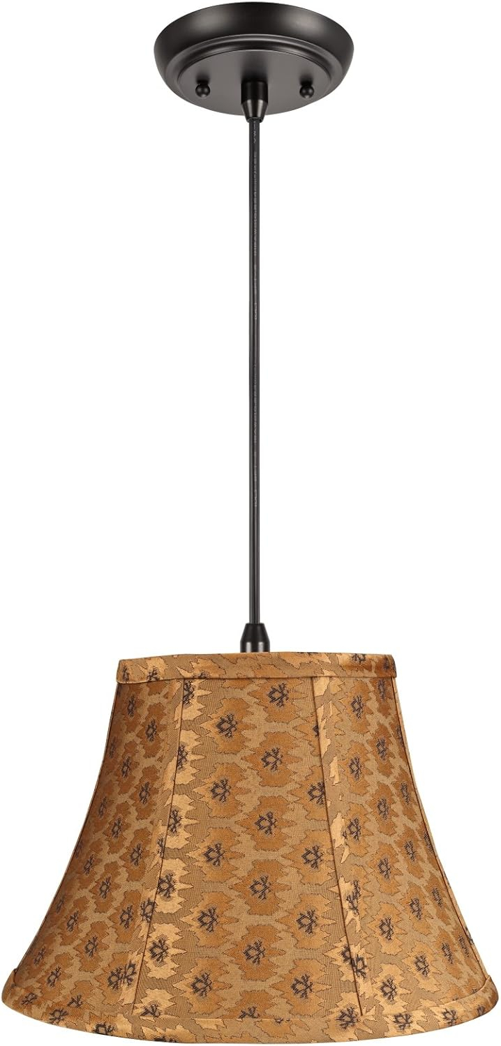 Aspen Creative Pumpkin Gold 70018 One-Light Pendant with Bell Shaped (Spider) Shade, 7 x 13 x 9 1/2