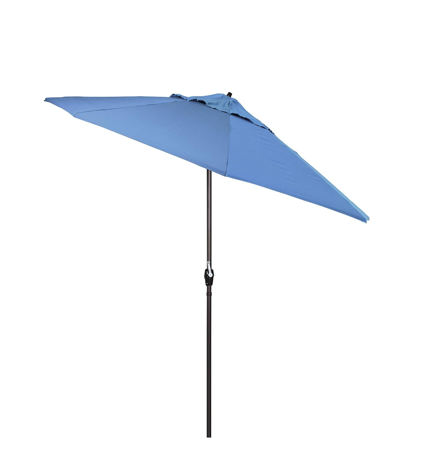 7.5 ft. Bronze Aluminum Market Auto-Tilt Crank Lift Patio Umbrella in Capri Pacifica