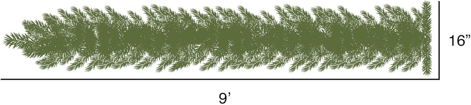 Vickerman 9' Douglas Fir Artificial Christmas Garland, Warm White LED Lights