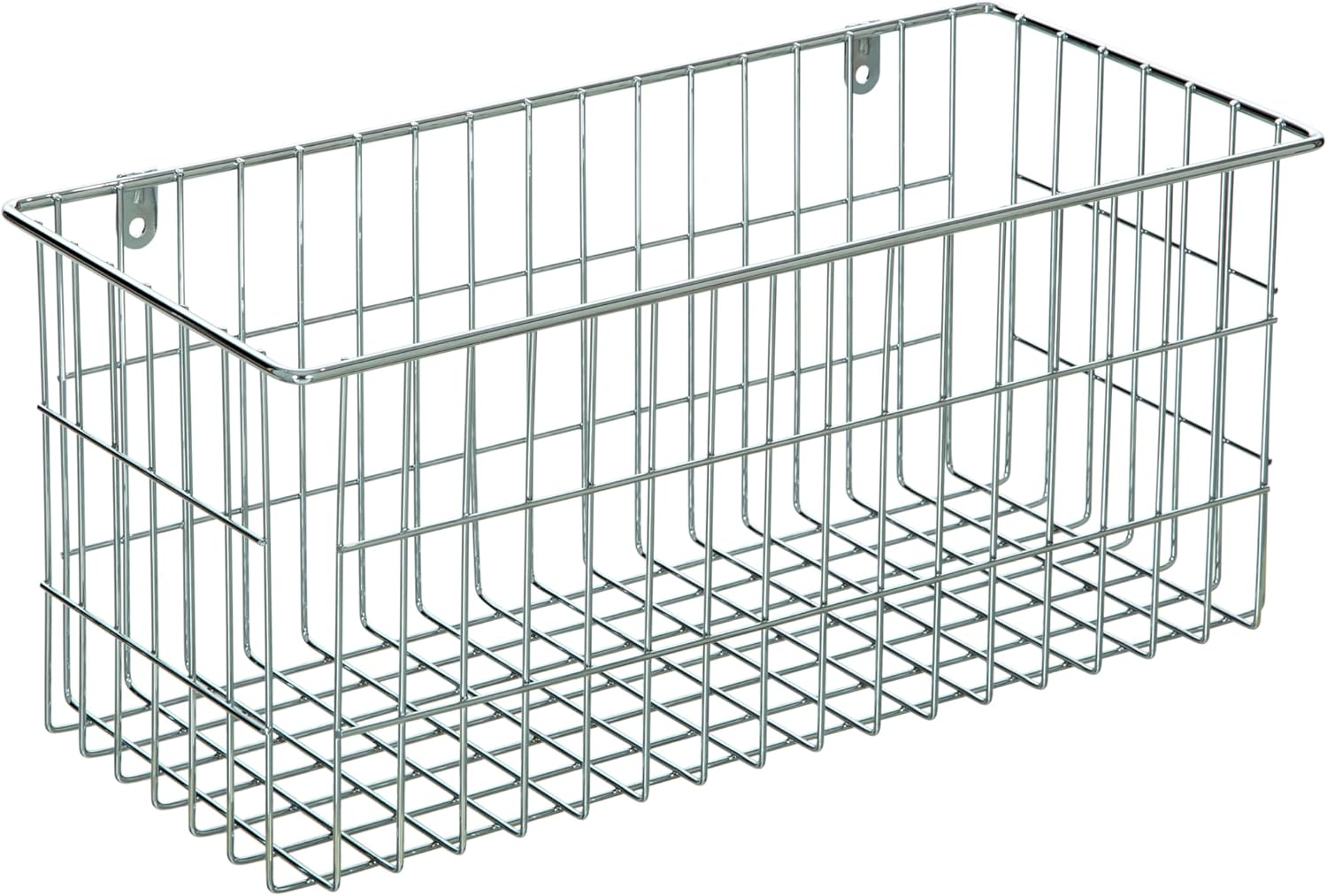 More Inside Large Wire Basket Durable Cabinet Organizer, Silver