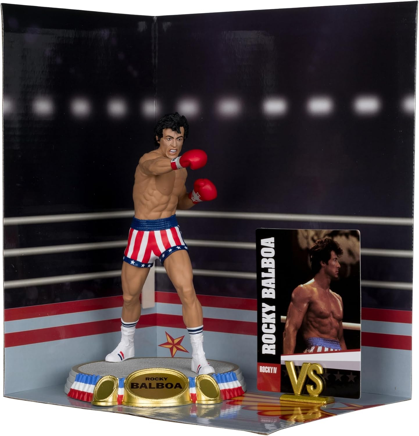 McFarlane Toys Rocky IV Movie Boxer Rocky Balboa on Stable Base 6-Inch Detailed Action Figure
