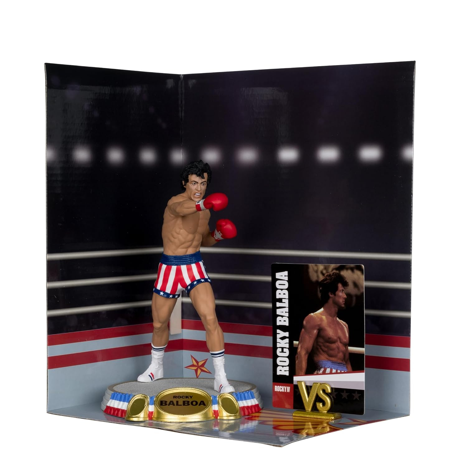 McFarlane Toys Rocky IV Movie Boxer Rocky Balboa on Stable Base 6-Inch Detailed Action Figure