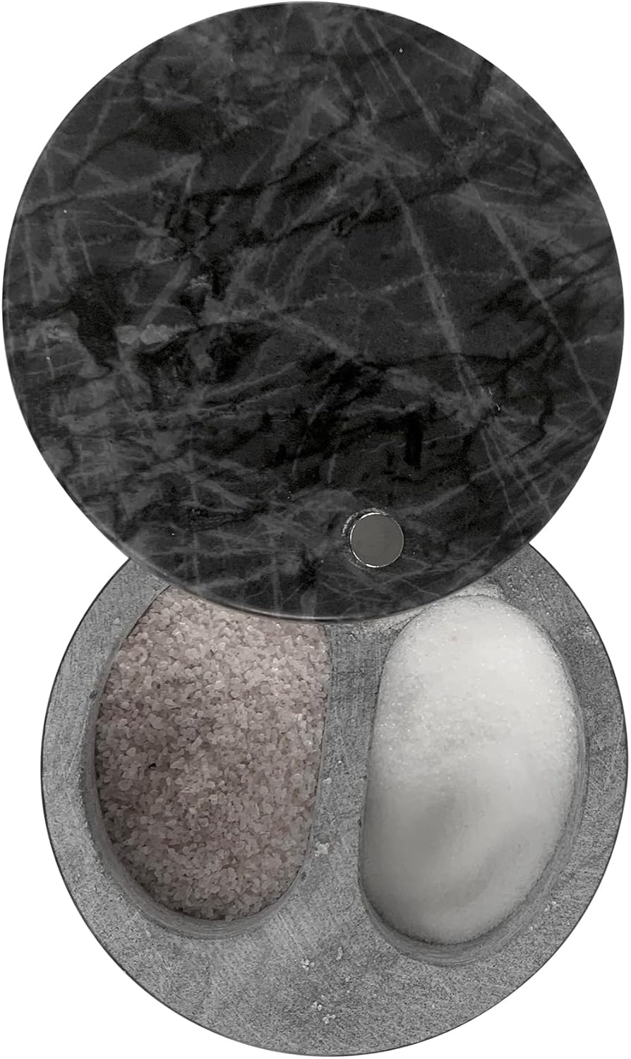 Fox Run Brands Fox Run Marble Double Salt Cellar, Black