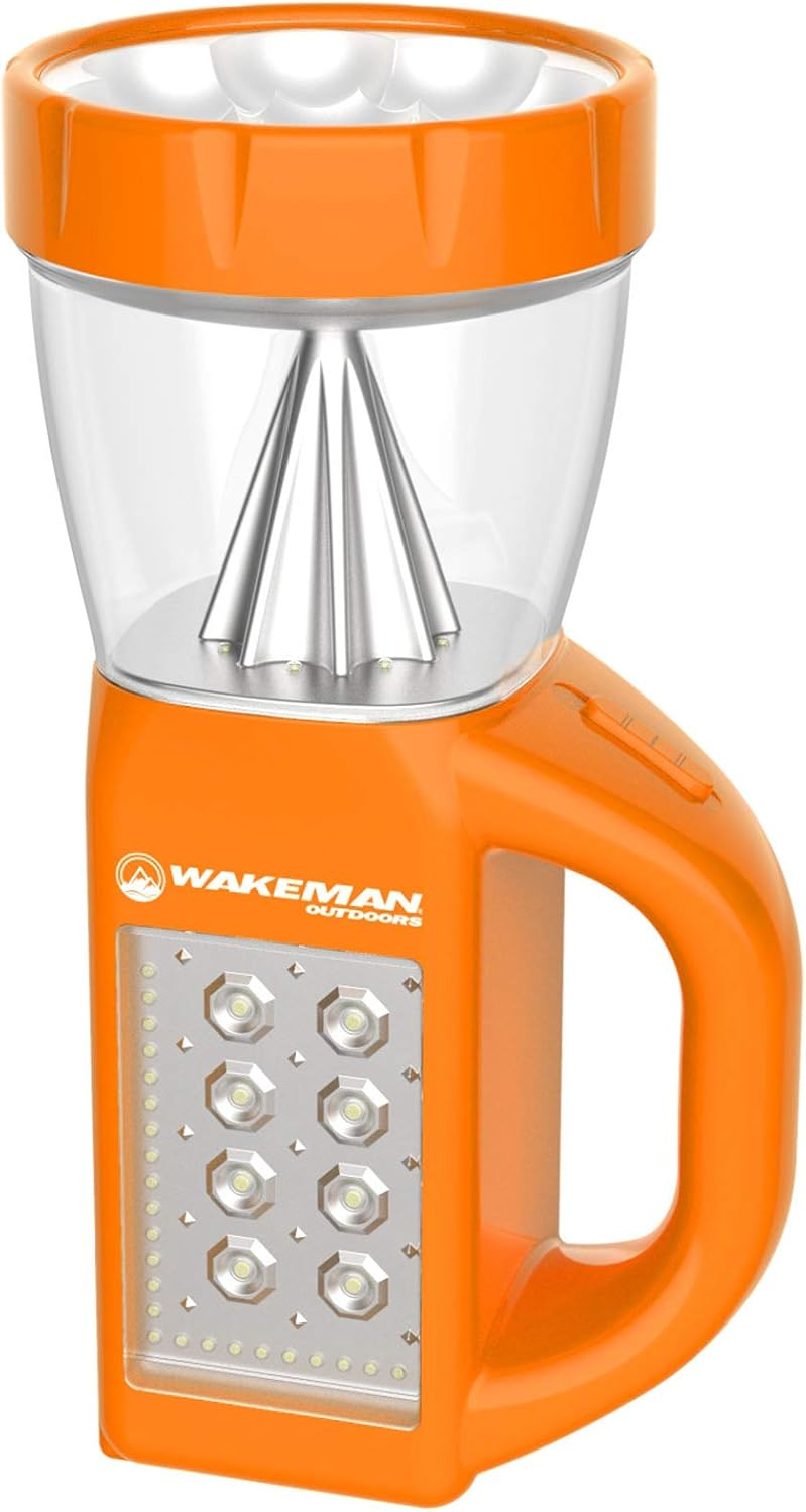 3-in-1 LED Lantern - Compact, Lightweight Camping Light, Flashlight, and Panel Illumination for Reading and Emergencies by Wakeman Outdoors (Purple)
