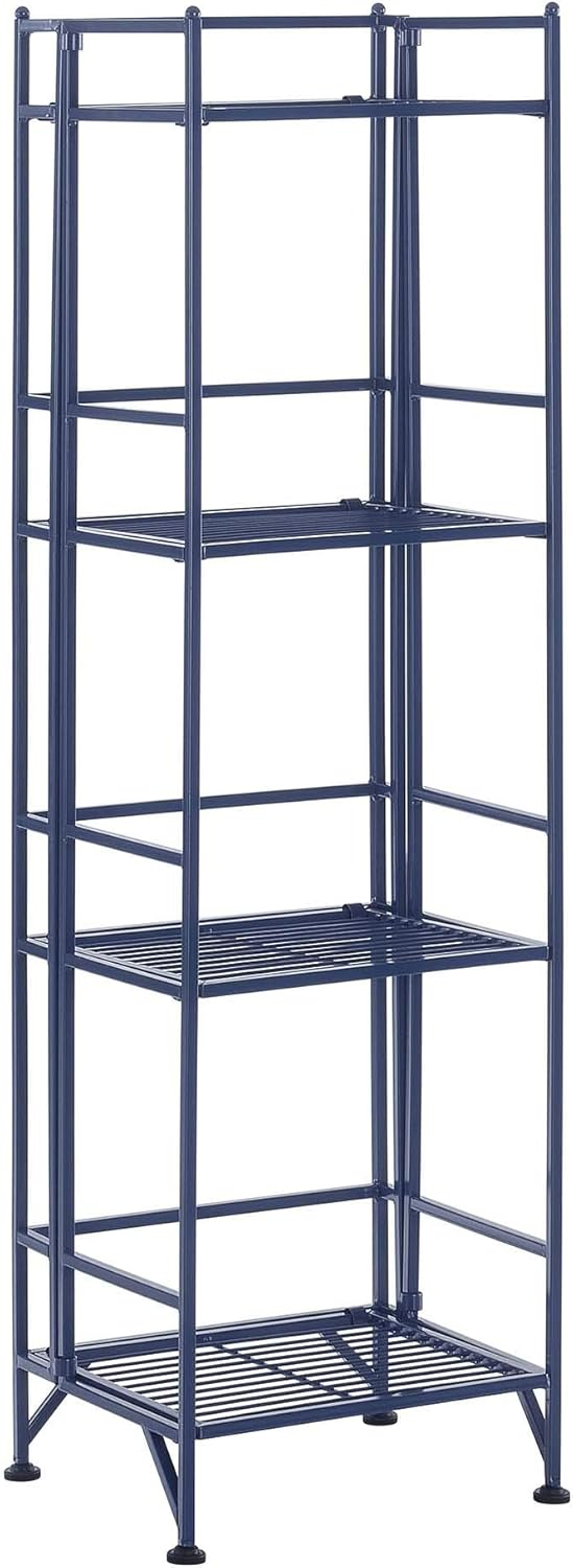 Convenience Concepts Designs2Go Metal Folding 4 Shelf Bookcase, White