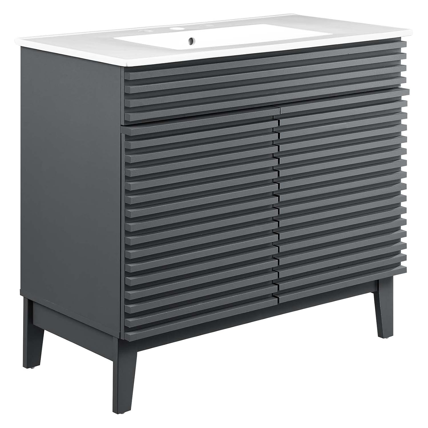 Modway Rinde Tocador de Baño de 36" en Blanco Oak