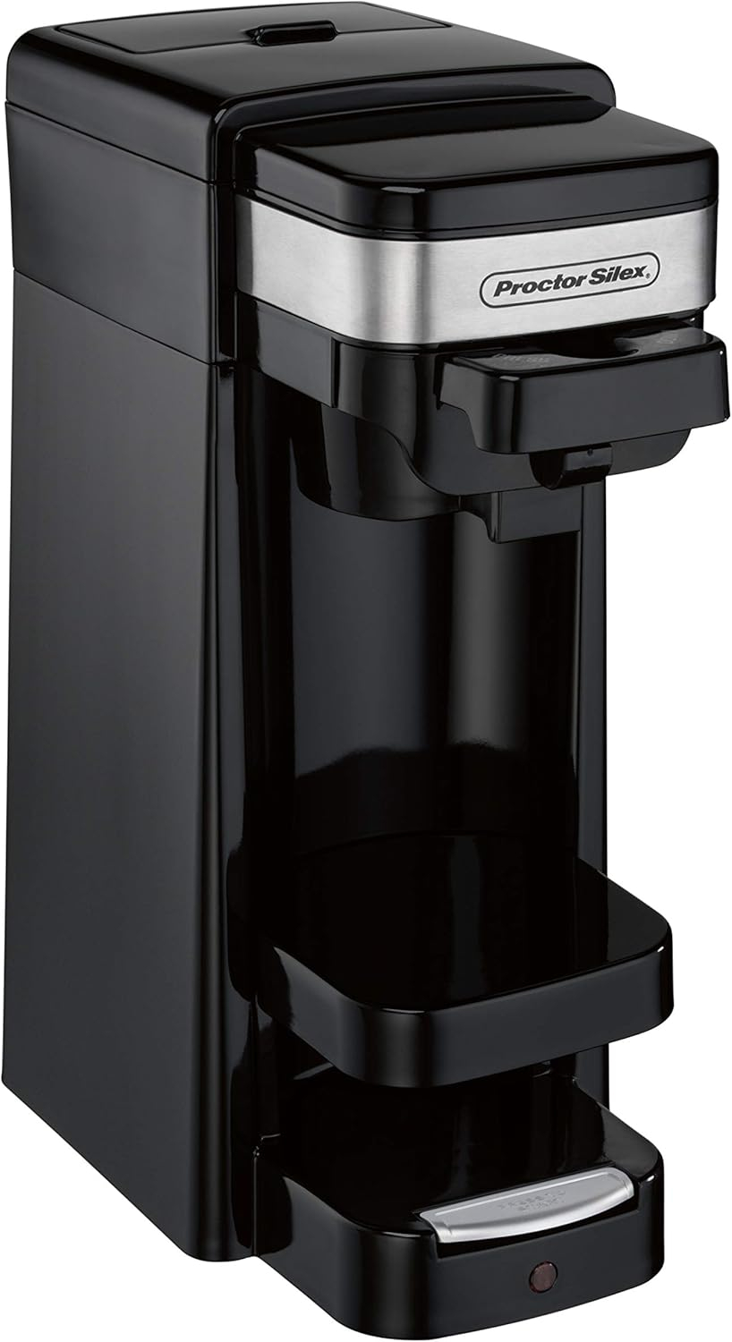 Proctor Silex Single Serve Coffee Maker Compatible w/ K-Cup Pods or Grounds  (Used)