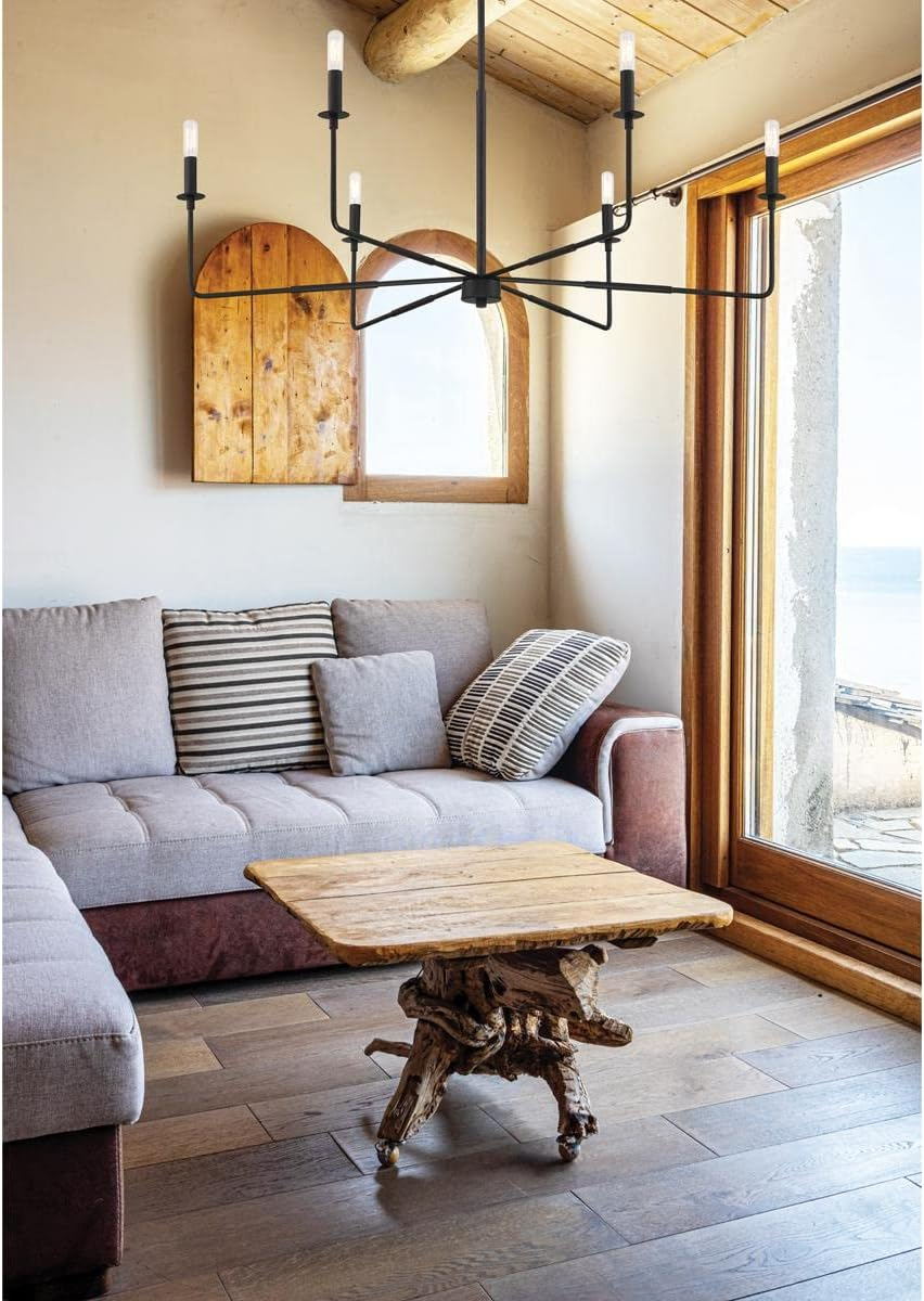 Savoy House Salerno 6 - Light Chandelier in  Matte Black