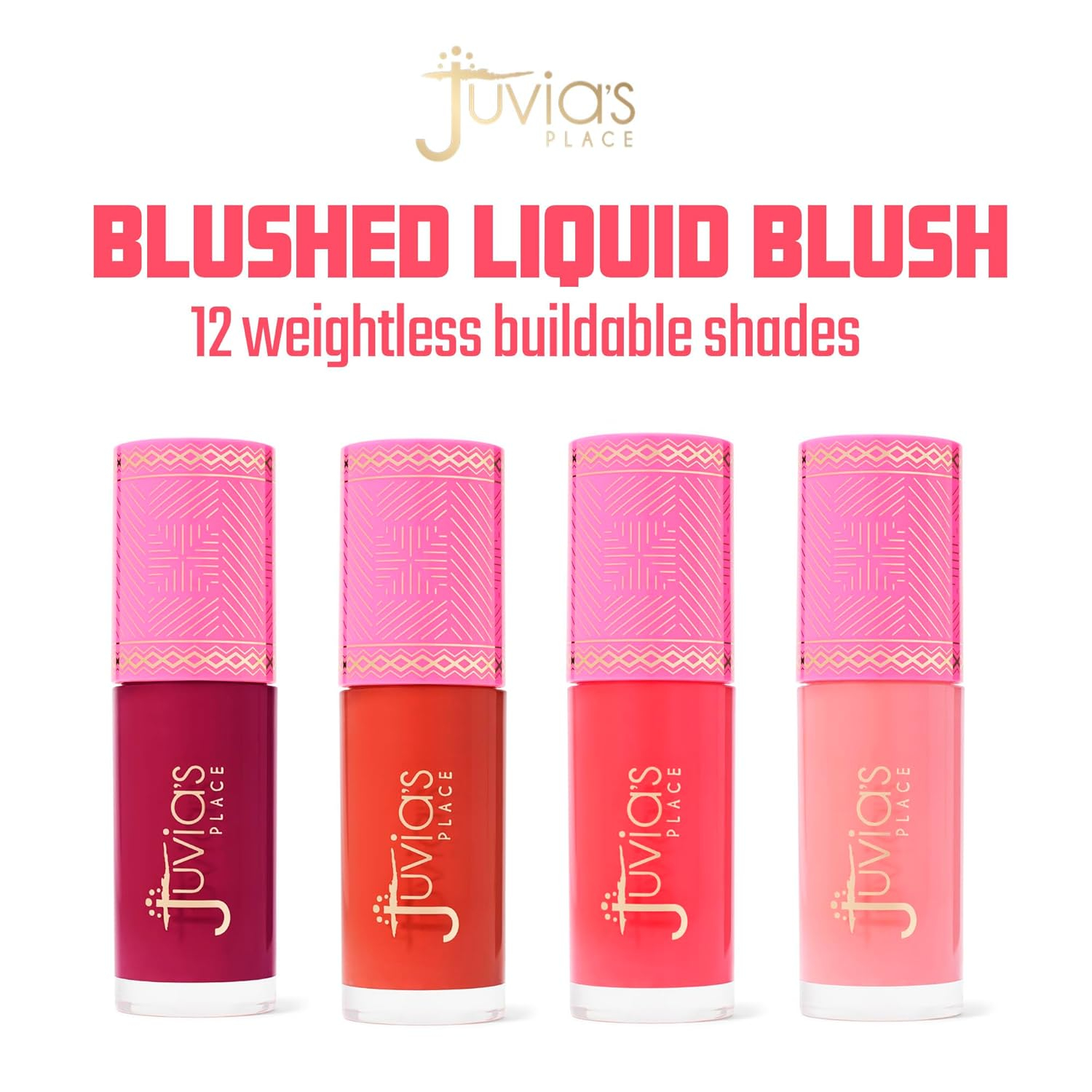 Juvia's Place Blushed Liquid Blush BlushLily - Dewy Tint Cheeks Makeup Glow Pigment Effortless Beauty Long Lasting Cosmetics Soft Creamy Natural Buildable All Skin Color Light Flawless Finish Blend