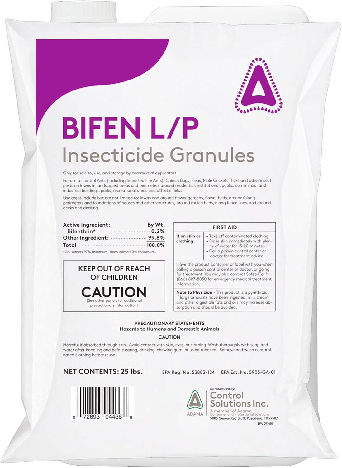 Control Solutions Bifen L/P Granules Pest Insect Control Granules, 25 Lb