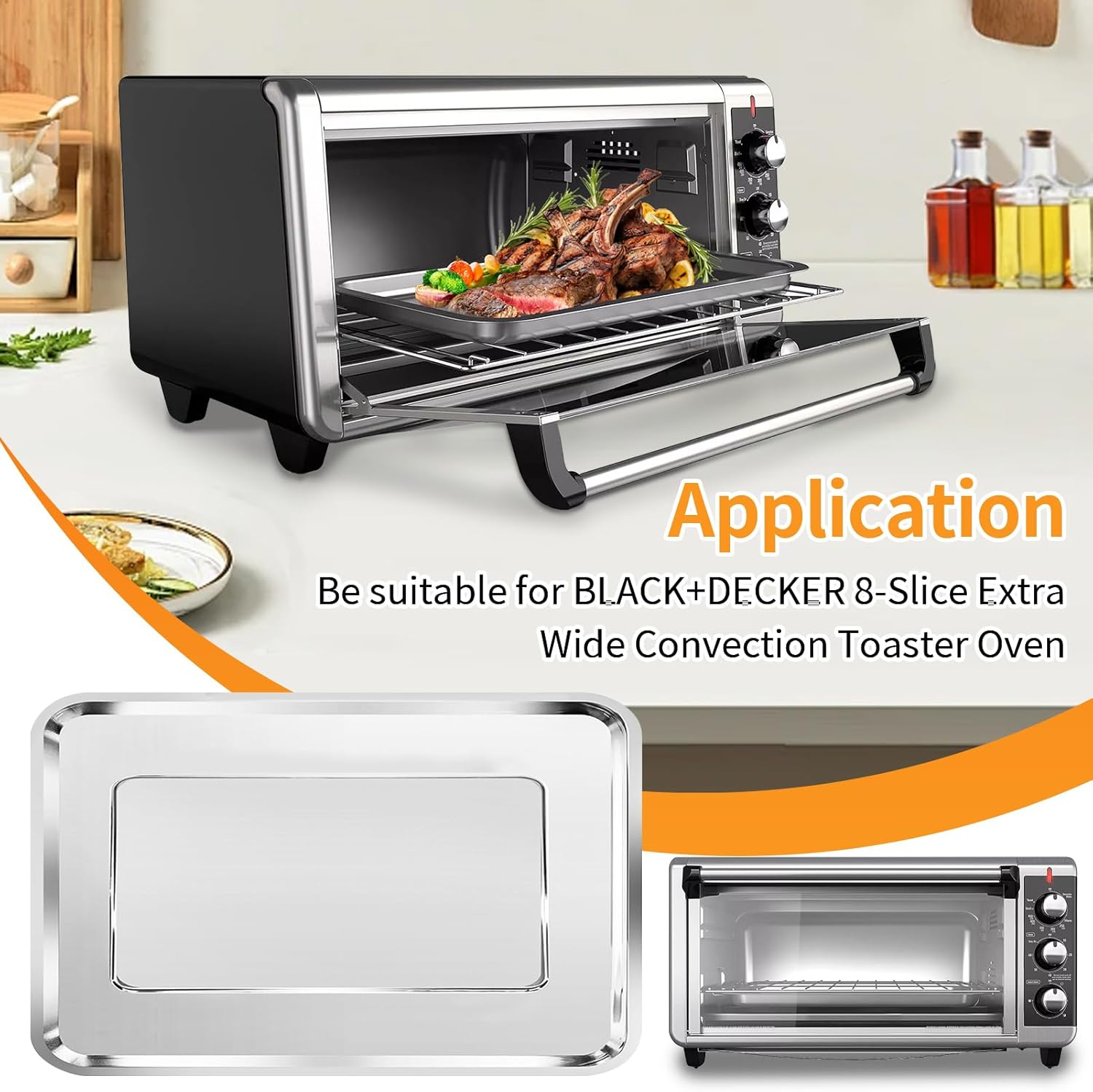 GCQ Air Fryer Wire Rack for 26 QT Extra Large Air Fryer, 12.5''*11.5'' Stainless Steel Air Fryer Accessories Roasting Steamer Grill Racks
