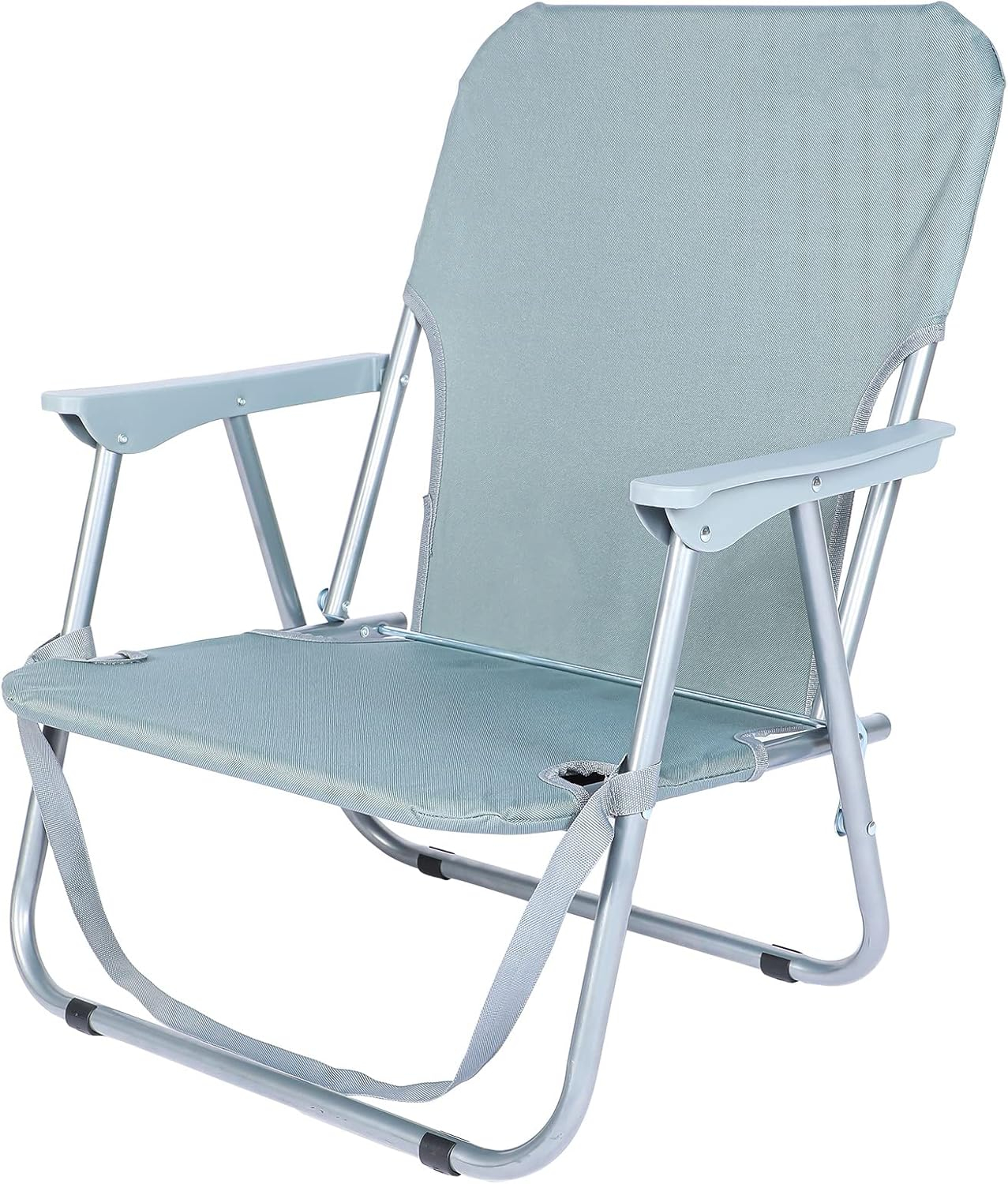 YSSOA Folding Beach Adults, Portable Heavy-Duty Chairs Made of High Strength 600D Oxford Fabric and Steel Frame for Outdoors, Camping, Picnic, BBQ, 1-Pack, Grey (FNCHARCAMP08GV1)