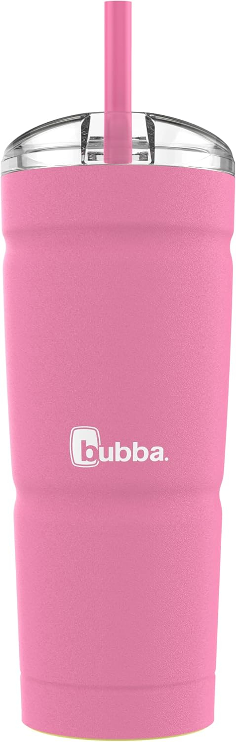 Bubba Envy S Stainless Steel Tumbler with Straw, Pink, 24 fl oz.