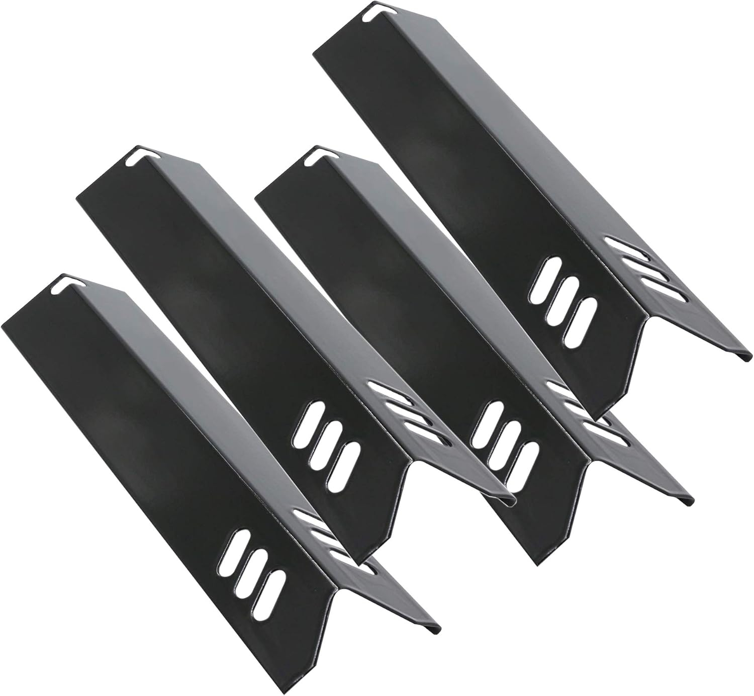 Unicook 15 Inch Grill Heat Plates for Dyna-Glo, Grill Burner Covers, Grill Parts Porcelain Heat Shields for Backyard, 4 Pack
