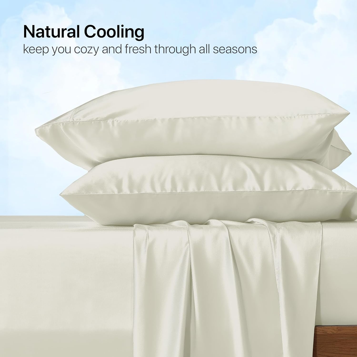 White Bamboo Deep Pocket King Sheet Set