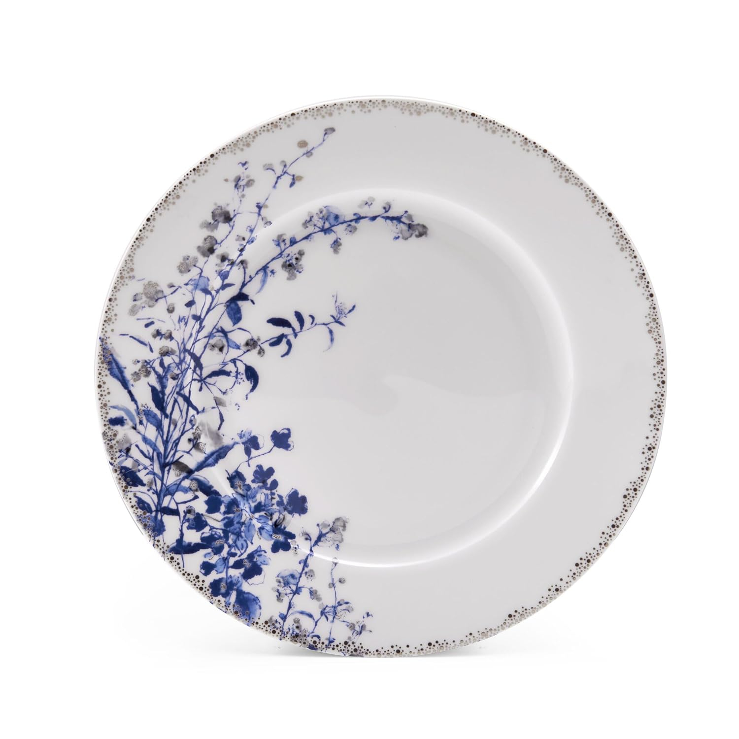 Mikasa Kaia Floral Bone China Dinner Plates, Set of 4, 11 Inch