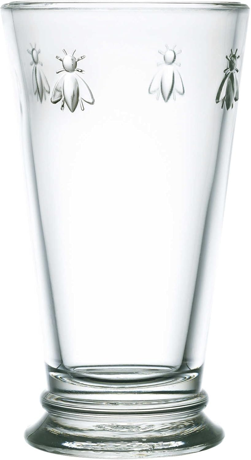 La Rochere Napoleon Bee Double Old Fashioned Tumbler Set of 6 – La Rochere Bee Glassware Sets – Fancy Glassware Drinking Glasses (15 oz)