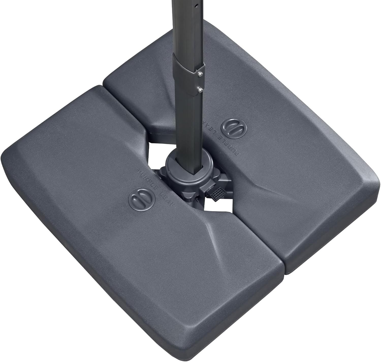 PURPLE LEAF 264 lBS Heavy Duty Patio Umbrella Base XBS540 Deck Offset Cantilever Umbrella Base Sand/Water Filled Square for Outdoor Gardern Backyard