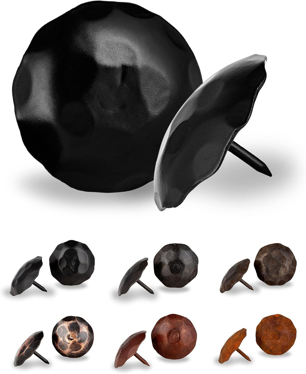 Black 2" Handcrafted Iron Decorative Nail Clavos - 10 Pack