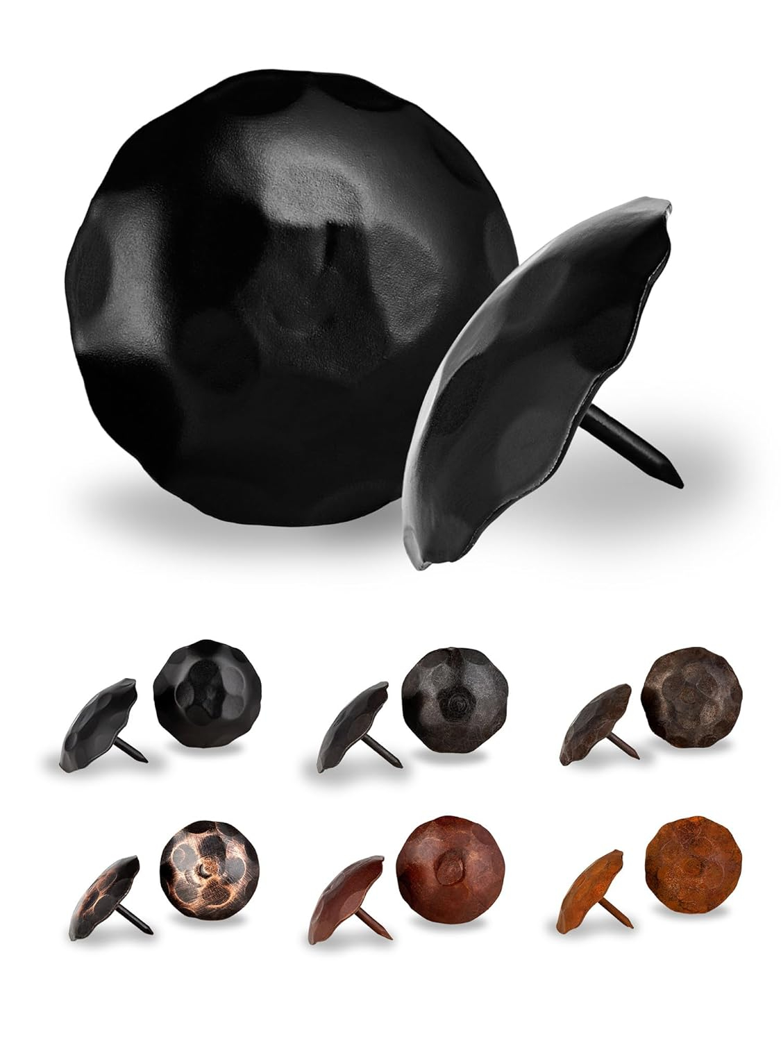 Black 2" Handcrafted Iron Decorative Nail Clavos - 10 Pack