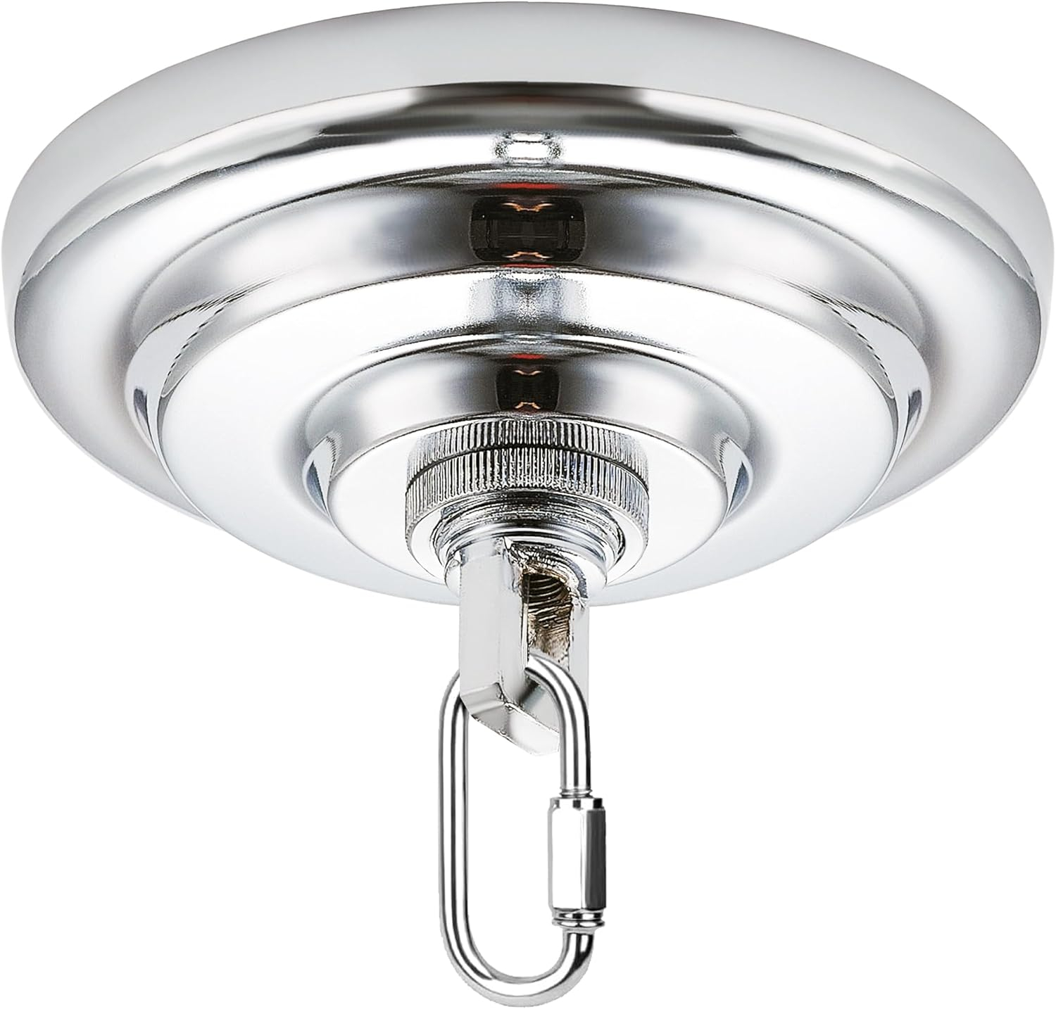 5-5/16 Inches Light Canopy Kit with Heavy Duty, Replacement Cover Plate with Mounting Hardware for Chandelier, Pendant Light, Swag Light, Ceiling Fan, Flower Basket or DIY Projects (Chrome)