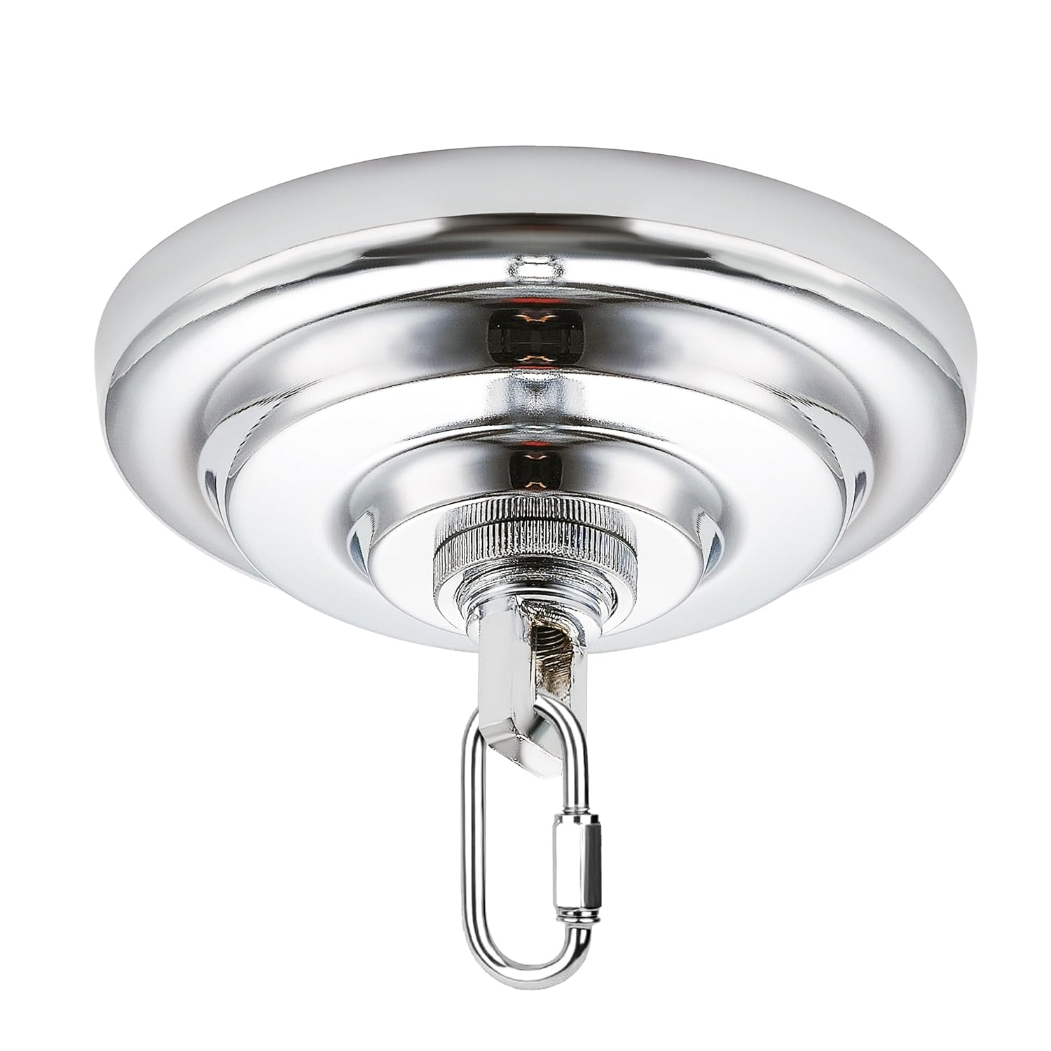 5-5/16 Inches Light Canopy Kit with Heavy Duty, Replacement Cover Plate with Mounting Hardware for Chandelier, Pendant Light, Swag Light, Ceiling Fan, Flower Basket or DIY Projects (Chrome)