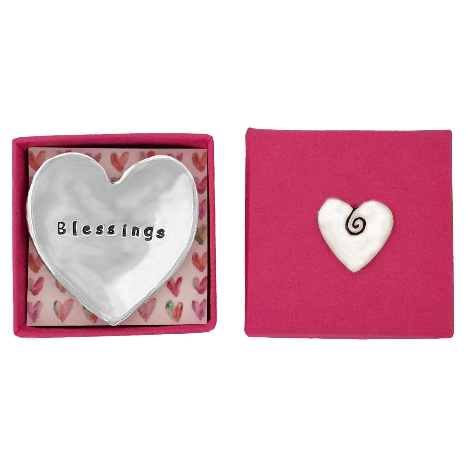 Basic Spirit Blessings Pewter Trinket Bowl Ring Dish Handcrafted Gift Box Inspirational