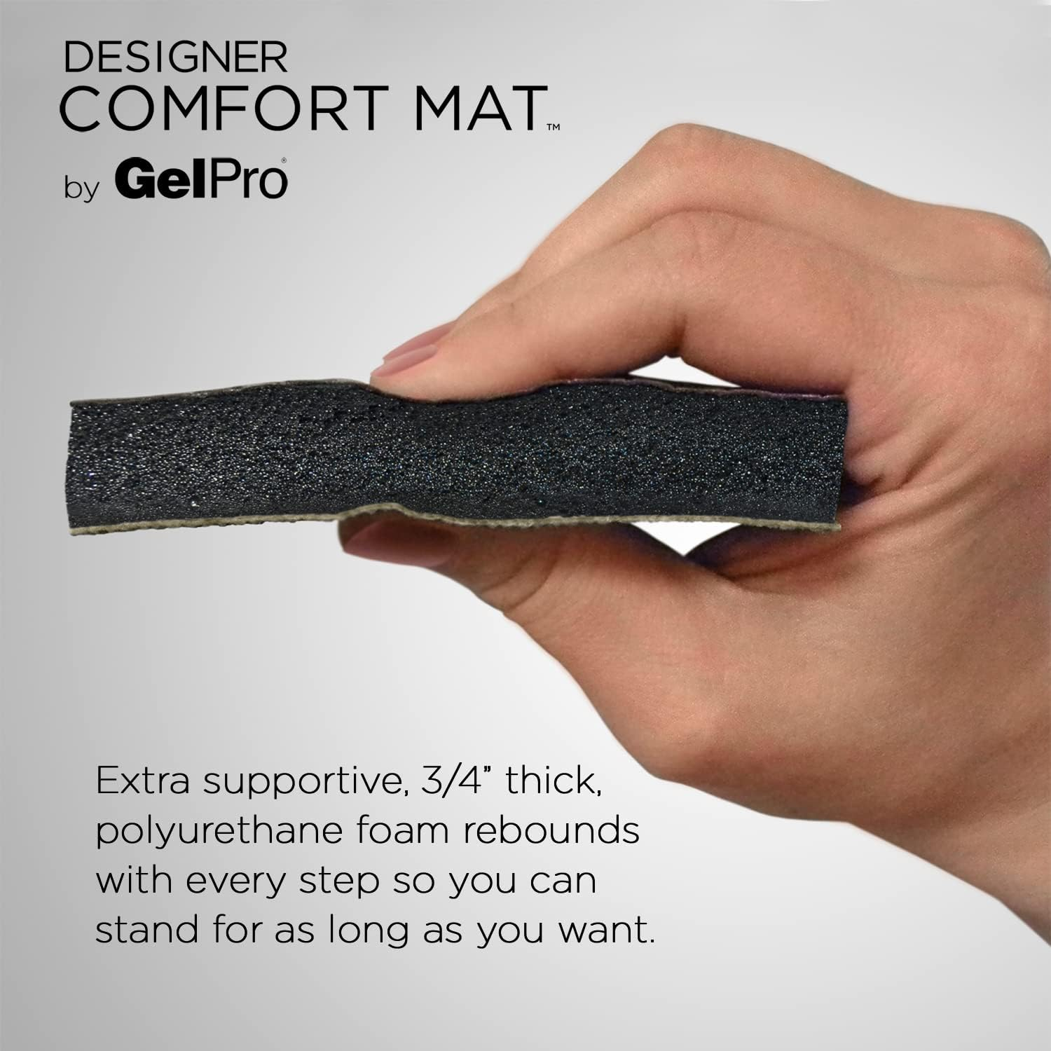 Grasscloth Pecan Foam Anti-Fatigue Floor Mat, 48" x 20"