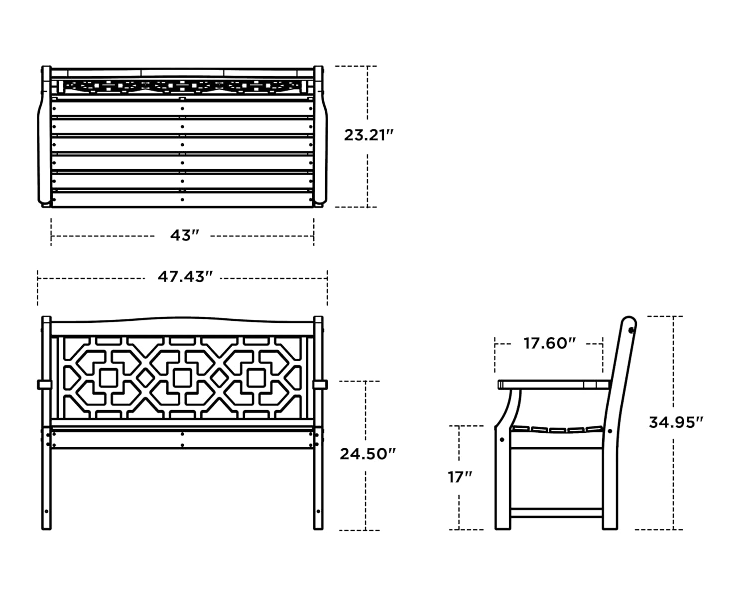 Martha Stewart By POLYWOOD Outdoor Bench