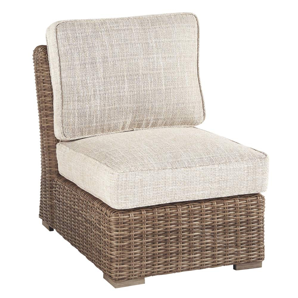 Signature Design by Ashley Casual Beachcroft Armless Chair with Cushion  Beige