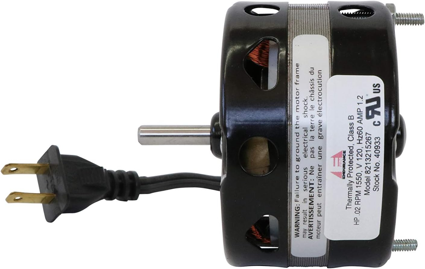Endurance Pro 3.3 Inch Diameter Vent Fan Motor Direct Replacement for Nutone/Broan 40933, 86933, 8693000, JA2B104N