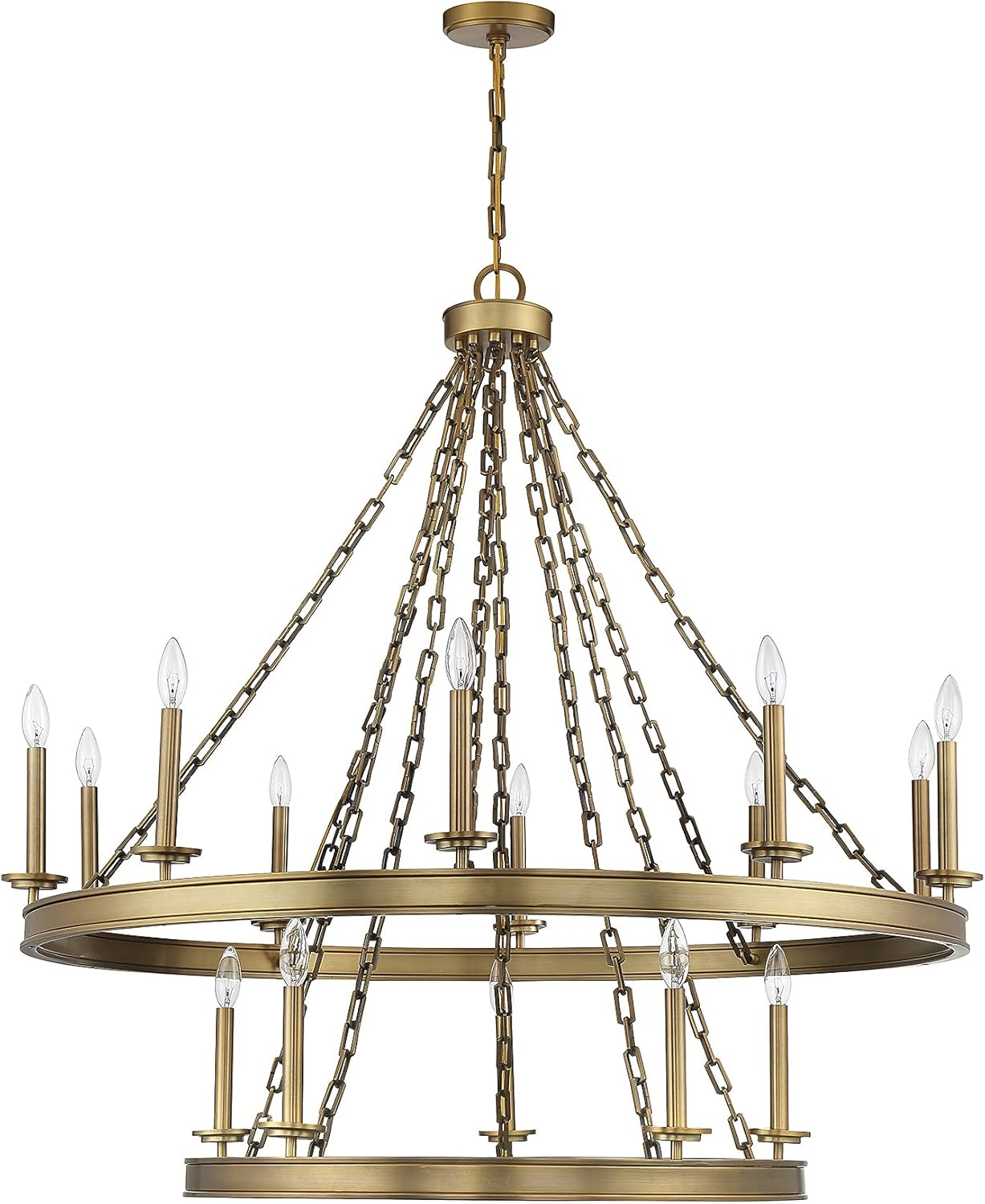 Savoy House 1-4406-15-322 Seville Chandelier, 15-Light 900 Total Watts, Warm Brass