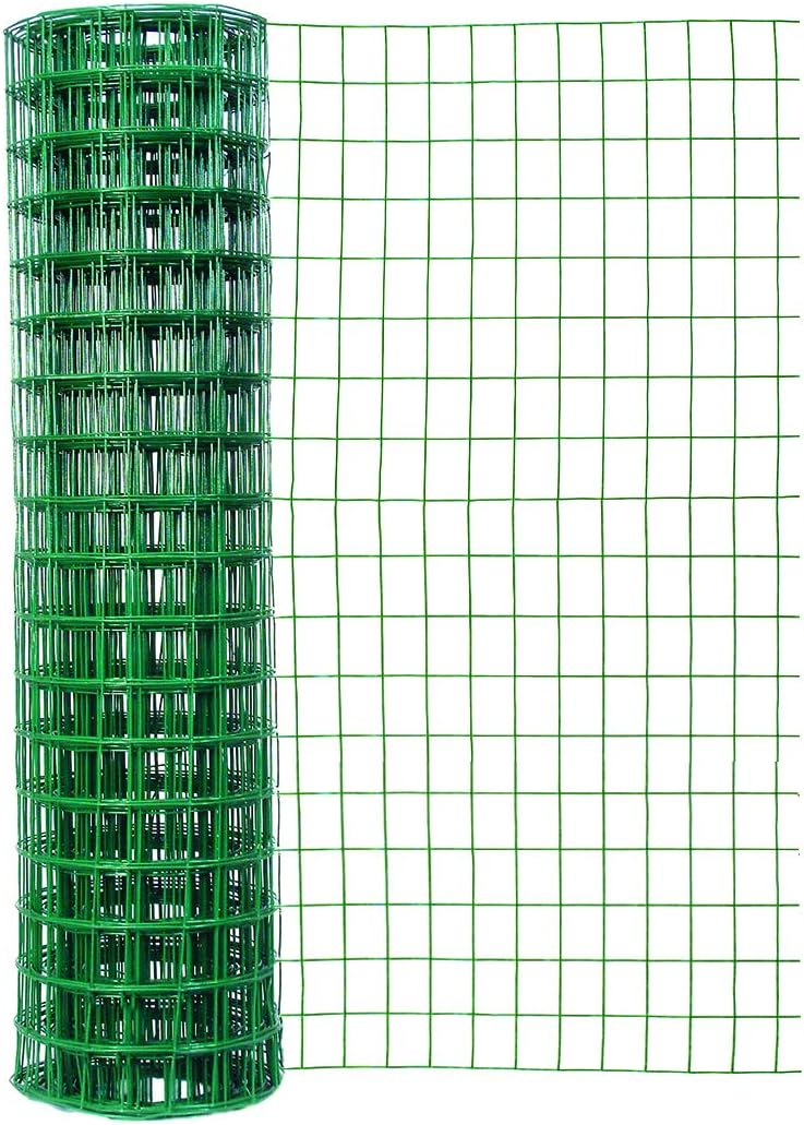 Garden Zone Green Vinyl Coated 48 in. H x 50 ft. L Steel Fence